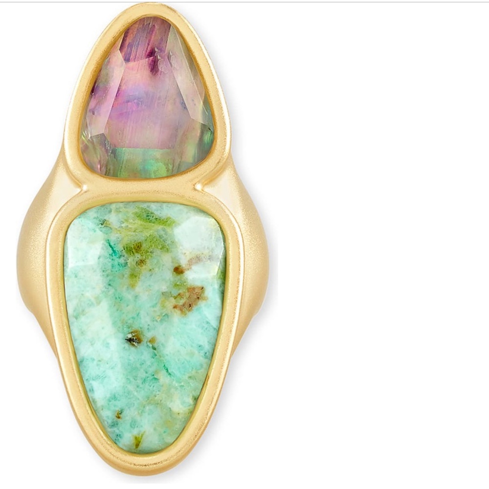 KENDRA SCOTT Margot 14K Yellow Gold Plated Stone Cocktail Ring
